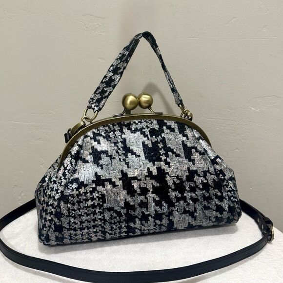 Iridescent Cowhide Leather Handmade Retro Style Kisslock Bag, Multi Use Style - Picture 1 of 17